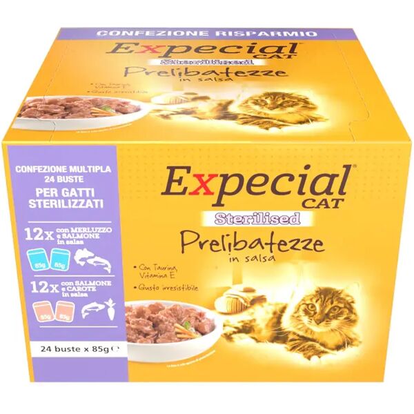 expecial cat sterilised prelibatezze busta multipack 24x85g mix pesce