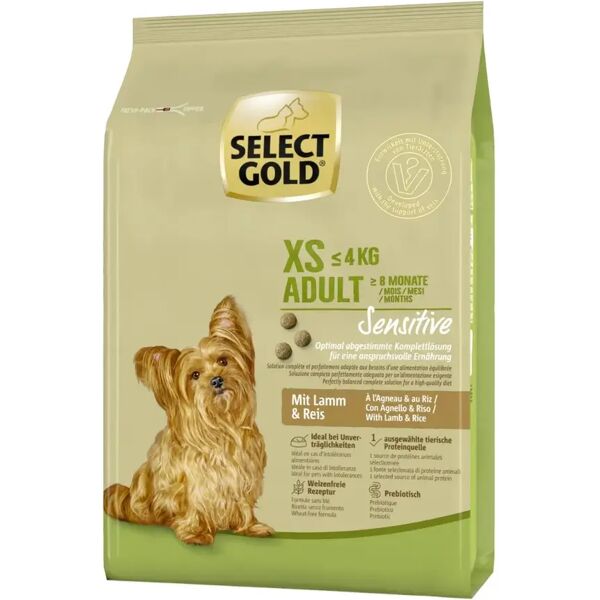 select gold sensitive xs adult con agnello e riso 1kg