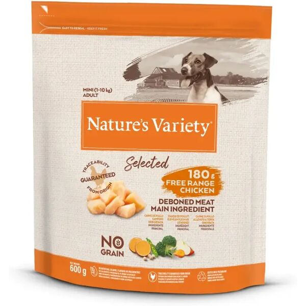 natures variety nature's variety selected dog mini pollo 600g