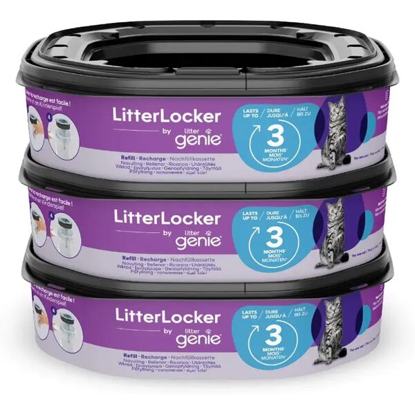 litterlocker ricarica per litter genie ottagonale 3pz mt.6 3pz