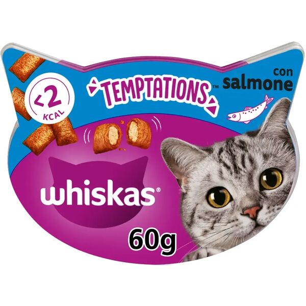whiskas snack gatto temptations salmone 60g 60g