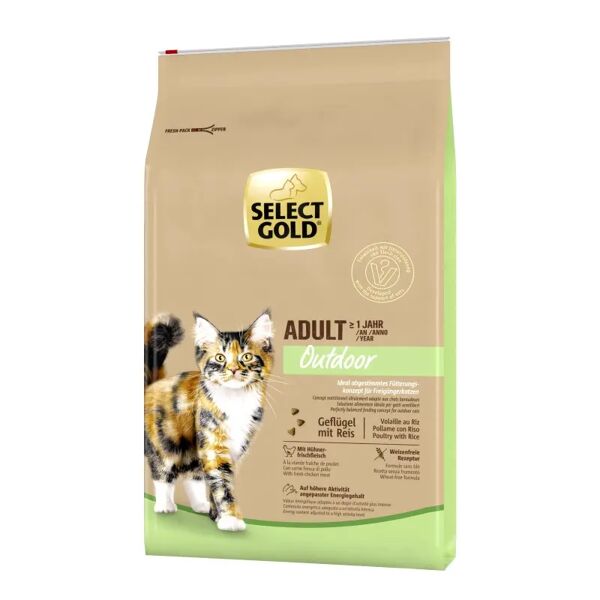 select gold cat outdoor adult pollame e riso 7kg