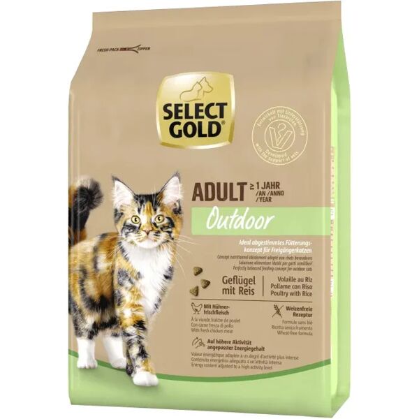 select gold cat outdoor adult pollame e riso 2.5kg