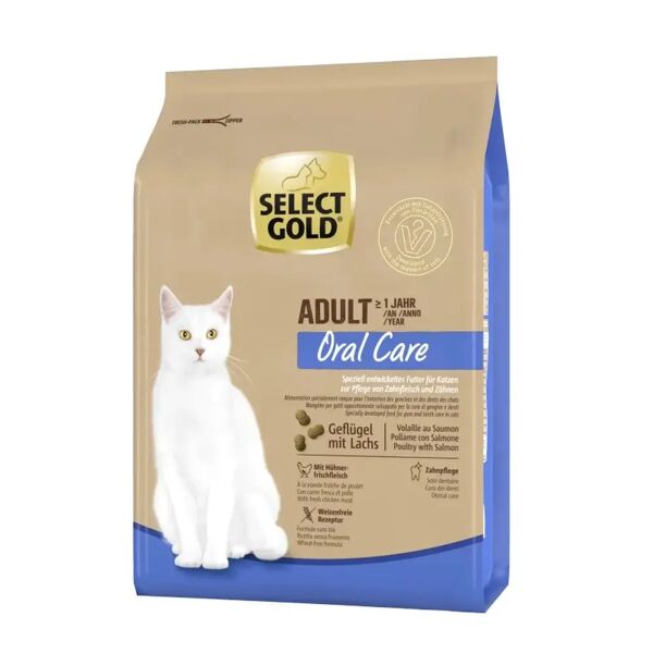 select gold cat oral care adult pollame con salmone 2.5kg