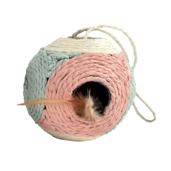 croci gioco gatto corda sfumature da 11.5cm rosa