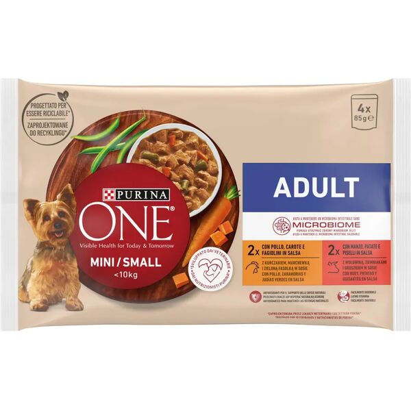 purina one dog busta multipack 4x85g mix carne