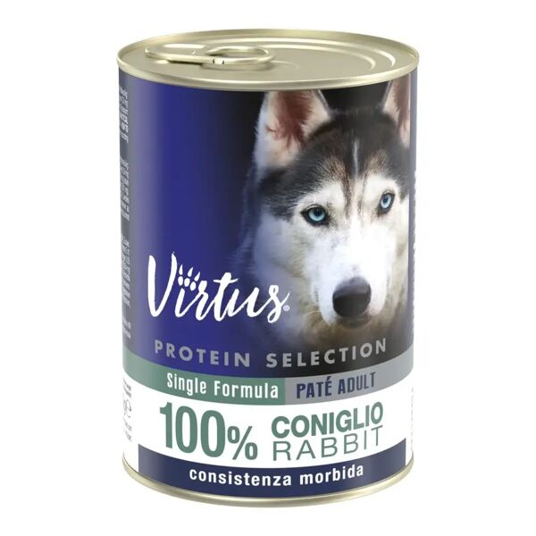 virtus protein selection adult lattina 400g coniglio