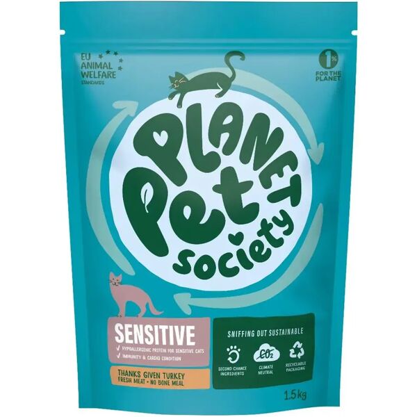 planet pet society cat sensitive tacchino 1.5kg