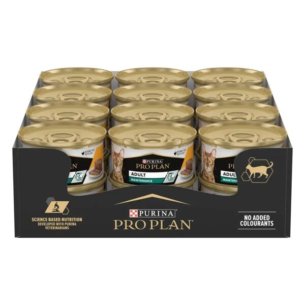 purina pro plan maintenance cat lattina multipack 24x85g pollo e riso