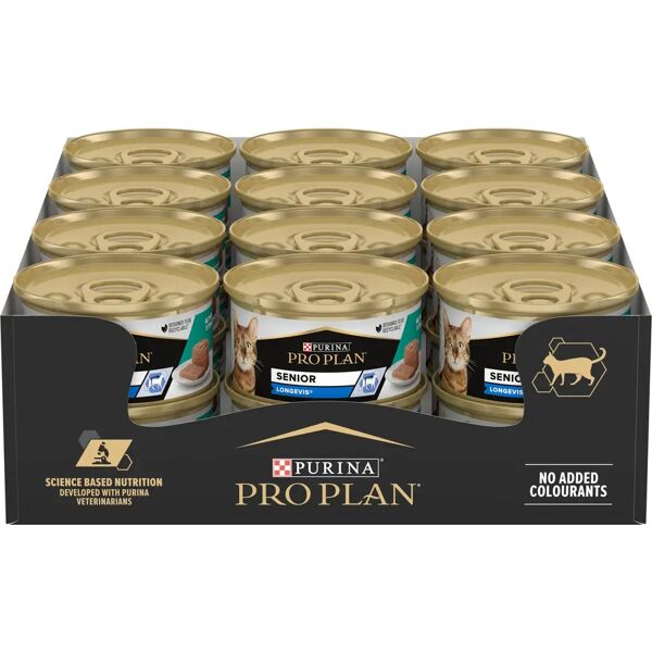 purina pro plan longevis  senior 7+ lattina multipack 24x85g tonno