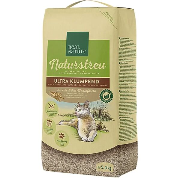 real nature lettiera per gatto naturale 10l