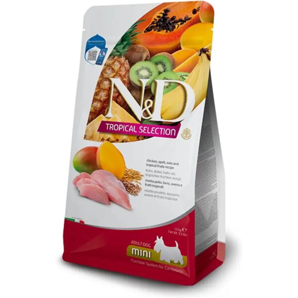 n&d dog tropical selection adult mini pollo 1.5kg