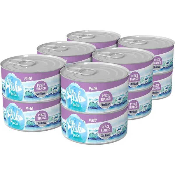 hi fish cat sterilised lattina multipack 12x85g pesce bianco