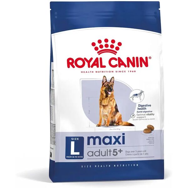 royal canin maxi adult 5+ alimento secco completo per cani maturi di taglia grande 15kg