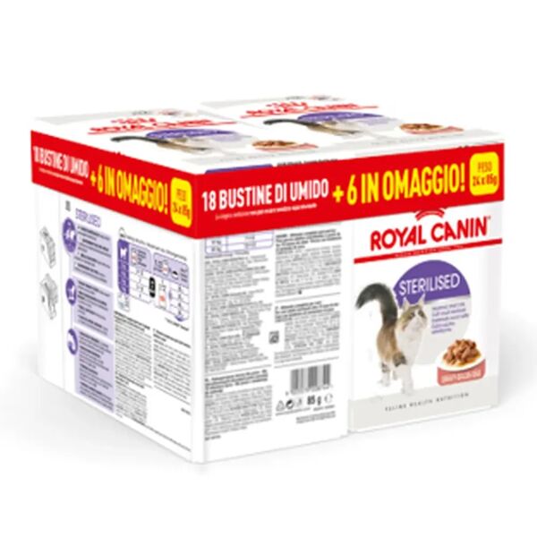 royal canin cat sterilised in salsa busta multipack 24x85g carni e derivati