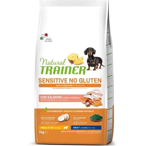 natural trainer sensitive no gluten mini adult con salmone 7kg