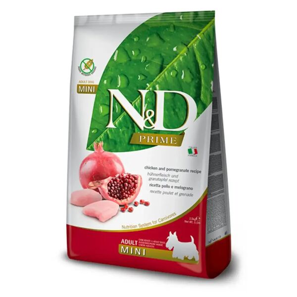 n&d prime adult mini pollo e melograno 2.5kg