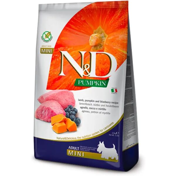 n&d pumpkin adult mini agnello mirtillo 2.5kg