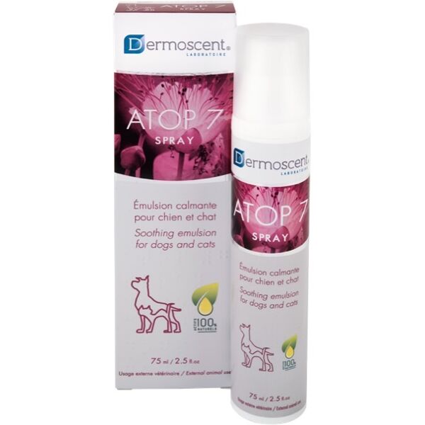 vet plus q vet dermoscent atop 7 spray lenitivo antiprurito cani 75 ml