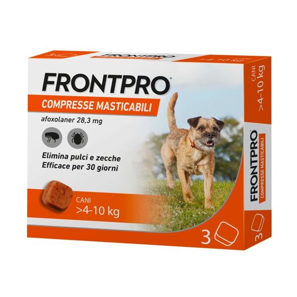frontline frontpro 3 compresse masticabili 28,3mg cani 4-10kg