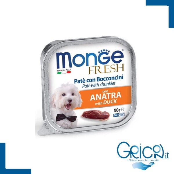 monge cane fresh paté e bocconcini con anatra 100 g - 1 pz