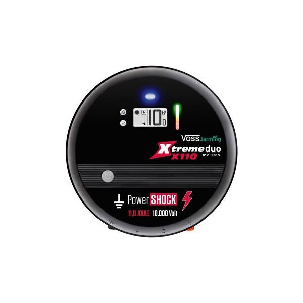 elettrificatore professionale voss.farming xtreme x110 - 12v-230v, extra potente, 11 joule