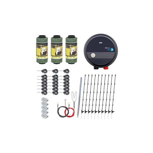 set completo voss.pet per recinto elettrico per cani e gatti, con elettrificatore da 230 v