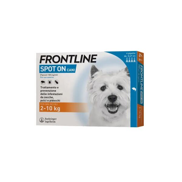 frontline spot-on cani taglia piccola 2-10 kg 4 pipette monodose