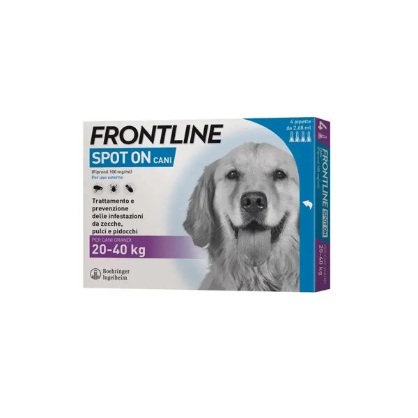 frontline soluzione spot-on cani taglia grande 20-40 kg 4 pipette monodose