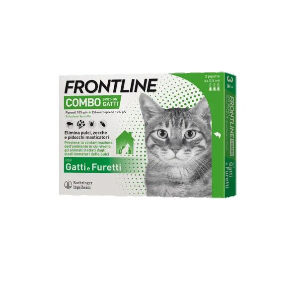 frontline combo soluzione spot-on gatti 3 pipette monodose
