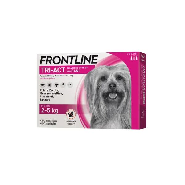 frontline tri-act soluzione spot-on cani 2-5- kg 3 pipette monodose