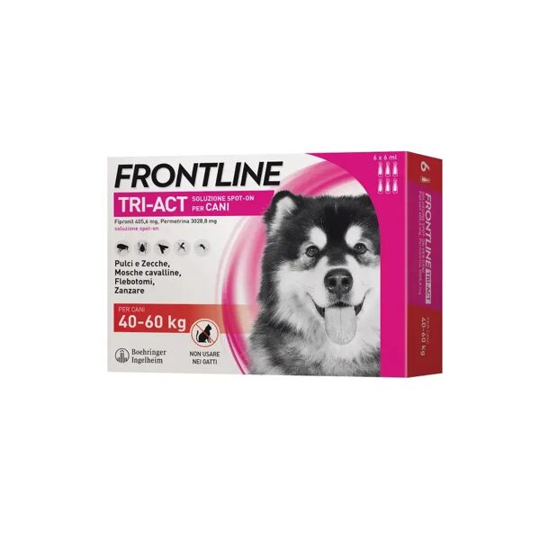 frontline tri-act soluzione spot-on cani 40-60 kg 6 pipette monodose