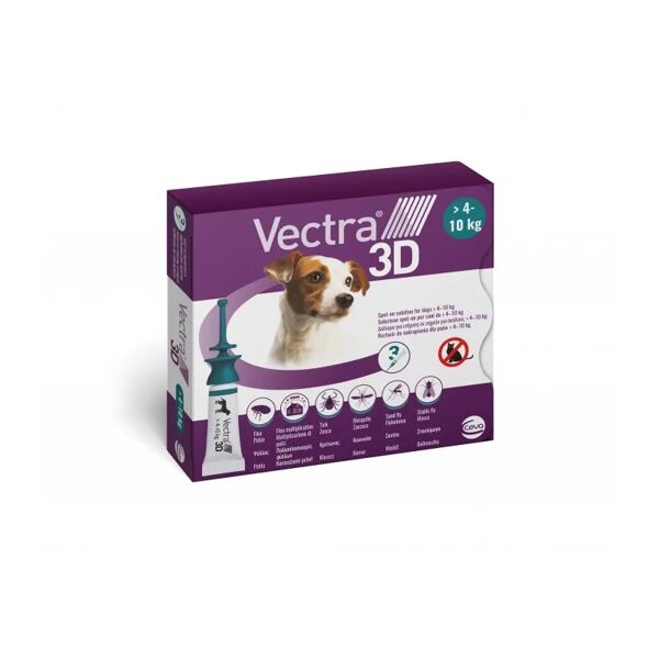 vectra 3d verde spot-on cani da 4 a 10 kg 3 pipette monodose