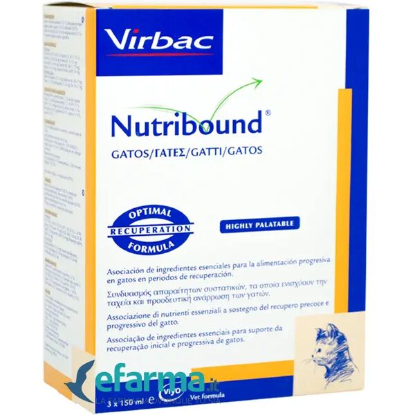 virbac nutribound gatti integratore convalescenza 3 flaconi da 150 ml