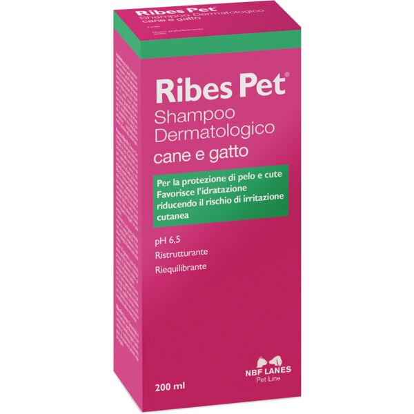 ribes pet shampoo dermatologico cani e gatti 200 ml