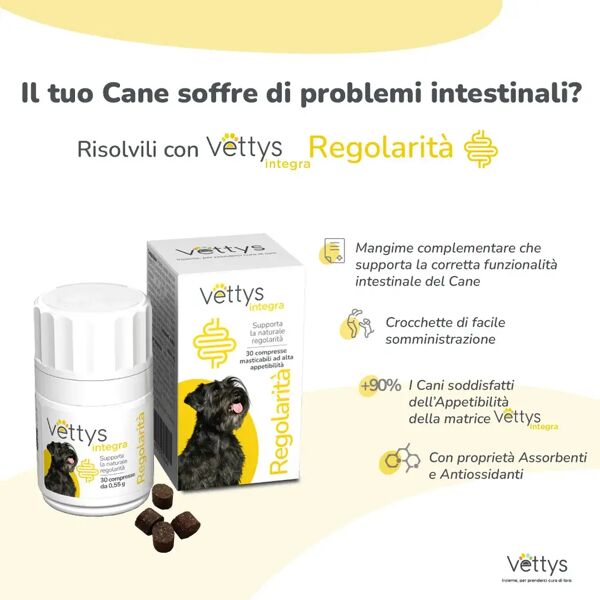 vettys integra regolarità cane integratore flora intestinale 30 compresse