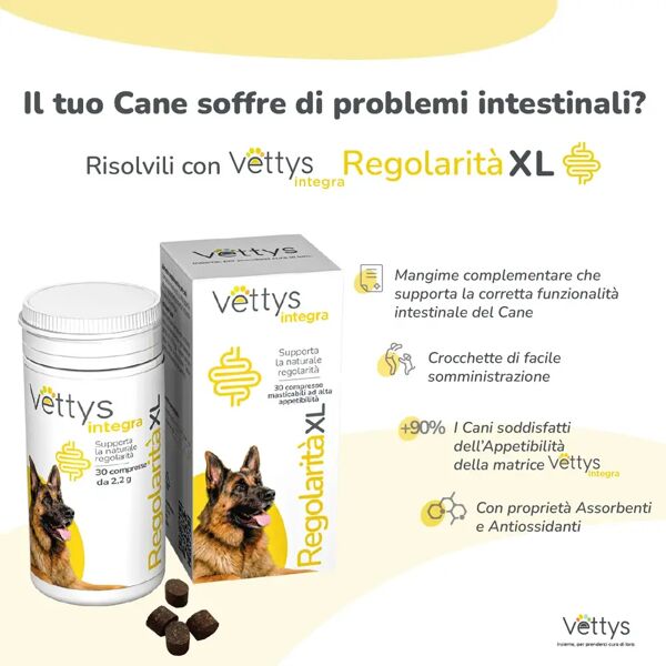 vettys integra regolarità xl per la funzionalità della flora enterica del cane 30 compresse