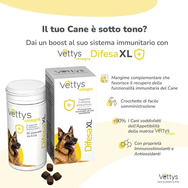 vettys integra difesa xl per le difese immunitarie del cane 30 compresse