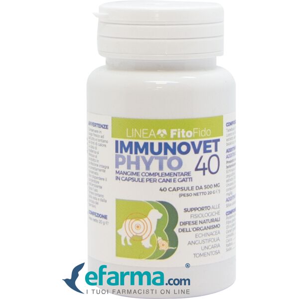 immunovet integratore difese immunitarie cane e gatto 40 capsule