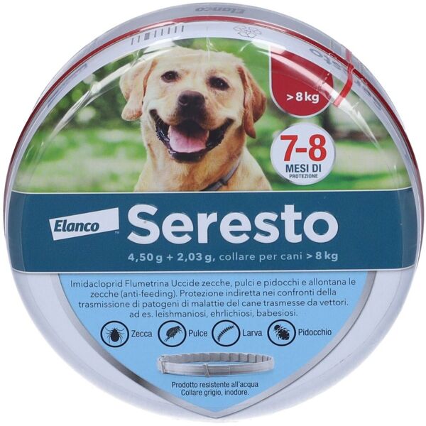 seresto collare antiparassitario 70 cm per cani più di 8 kg 4,50 g + 2,03 g