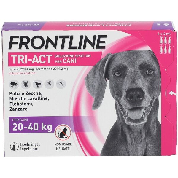 frontline tri-act soluzione spot-on cani 20-40 kg 6 pipette monodose