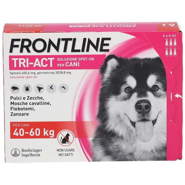 frontline tri-act soluzione spot-on cani 40-60 kg 6 pipette monodose