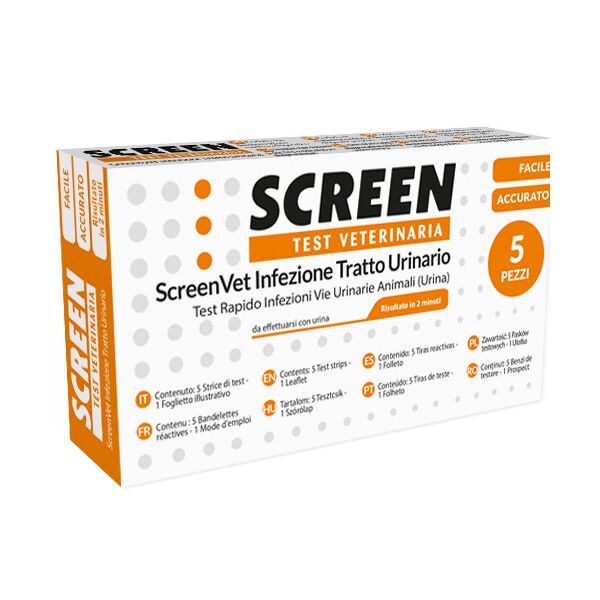 screen pharma screenvet test rapido infezione tratto urinario cane e gatto