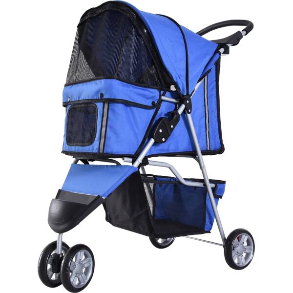 allmypets d00041bu passeggino per cani carrello per animali domestici colore blu - d00041bu