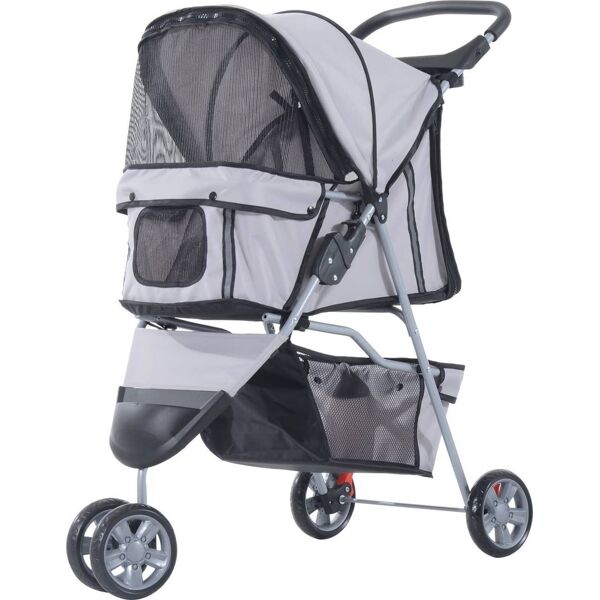 allmypets d00041gy passeggino per cani carrello per animali domestici colore grigio - d00041gy