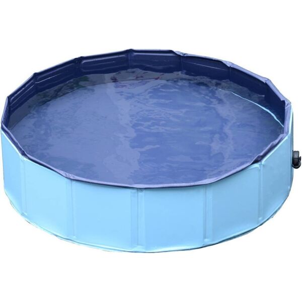 allmypets d01004bu piscina in plastica bordo stabile per cani animali domestici blu 120x30cm - d01004bu