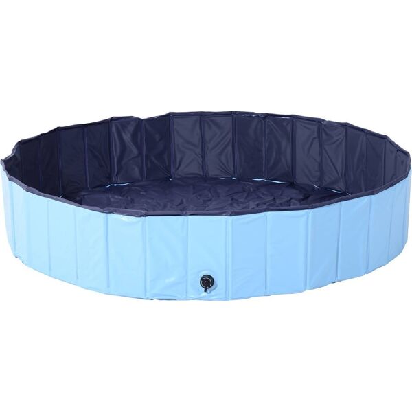 allmypets d01015bu piscina pieghevole per cani in pvc azzurro 160x30cm Øxh - d01015bu