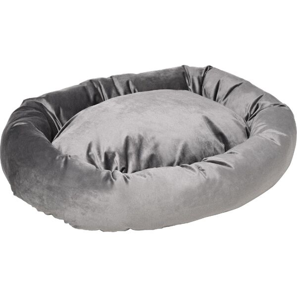 dechome 205v02 cuccia per cani da interno taglia grande imbottita con bordi rialzati e cuscino rivestimento in velluto sfoderabile 132x89x28cm grigio scuro