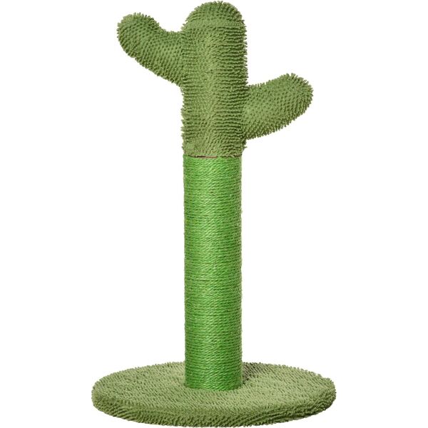 dechome 452 tiragraffi per gatti albero tiragraffi a forma di cactus con corde in sisal 40x40x65cm verde