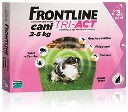 Boehringer Vet Frontline Frontline Tri Act 3 Pipette 0,5 Ml Per Cani 2 - 5 Kg